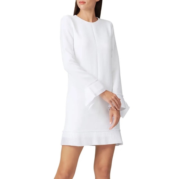 Victoria Beckham Rent the Runway White pleated detail shift dress sz 2 $525 - Picture 1 of 4
